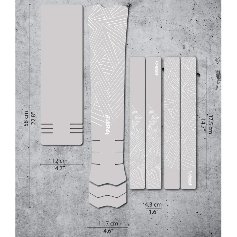 DYEDBRO Frame Protection Kit Stay Free E-BIKE - white matte