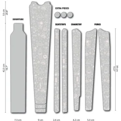 DYEDBRO Gravel Frame Protection Kit SPACE TRIP - white matte