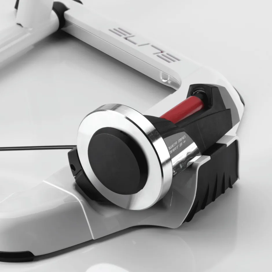 Fietstrainers|Rollerbanken < Elite Qubo Power Mag Smart B+ - Wheel On Cycletrainer - white/red