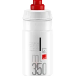 Elite Jet Fietsfles - 350ml - transparant/rood