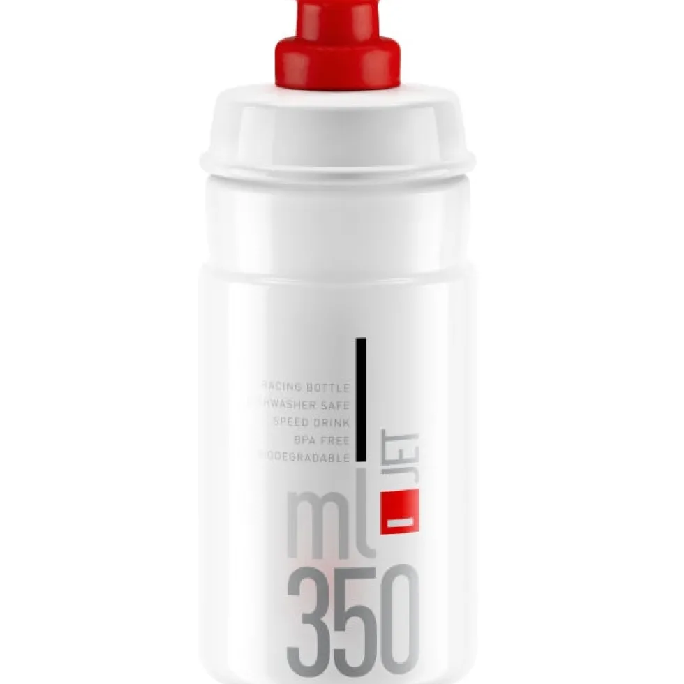 Elite Jet Fietsfles - 350ml - transparant/rood