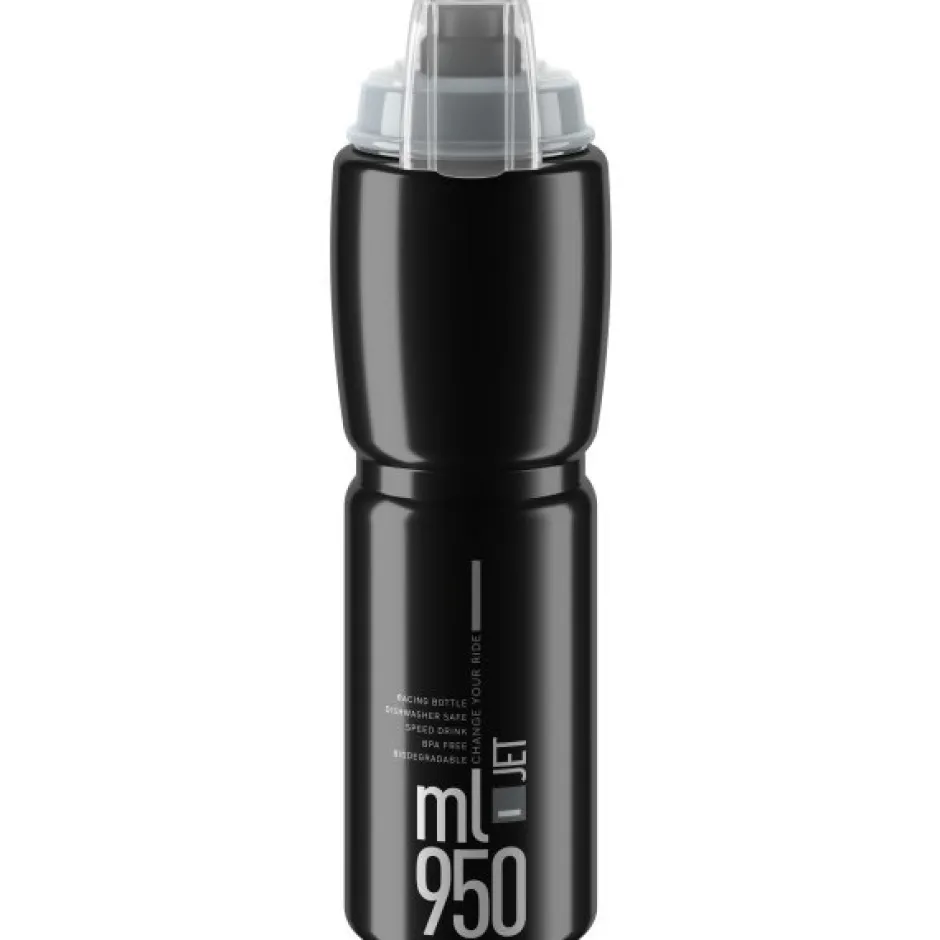 Bidons < Elite Jet Plus Bottle 950ml - black/grey