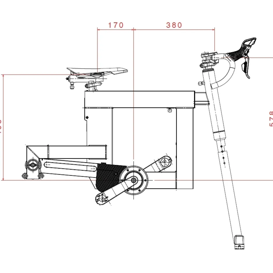 Fietstrainers|Smart Bikes < Elite Square Smart Frame - Indoor Bike - zwart