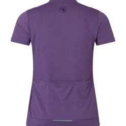 Endura Loop Zipped Fietsshirt met Korte Mouwen Dames - heather