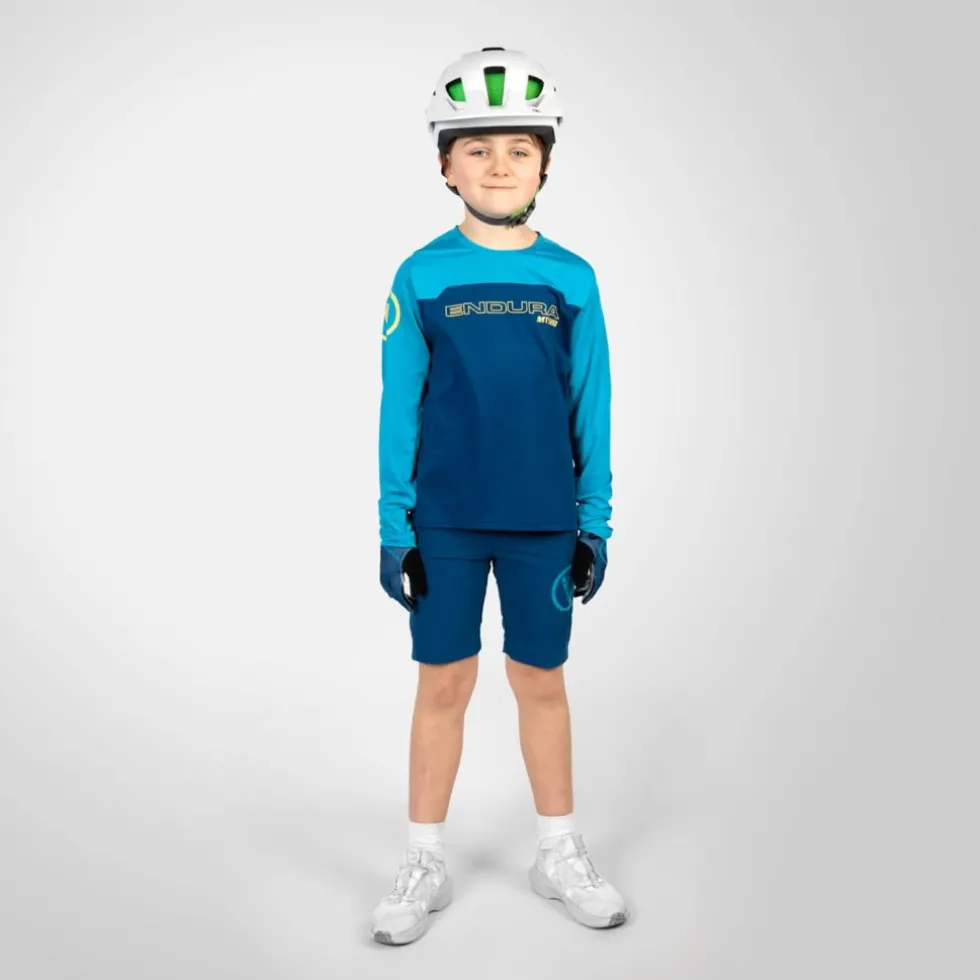 Endura MT500 Burner Fietsshirt met Lange Mouwen Kinder - zwart