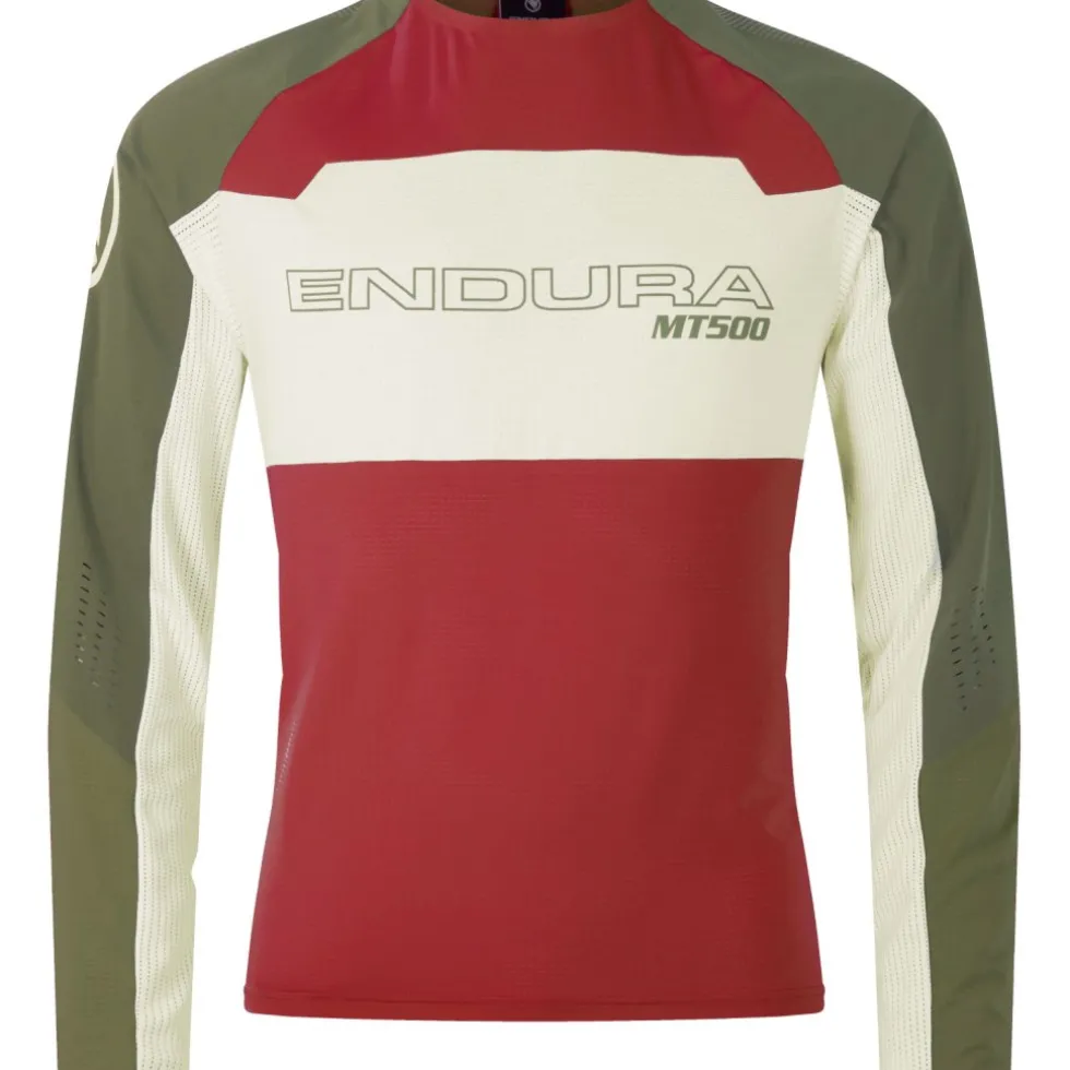 Endura MT500 Burner Lite Shirt met Lange Mouwen Heren - brick red