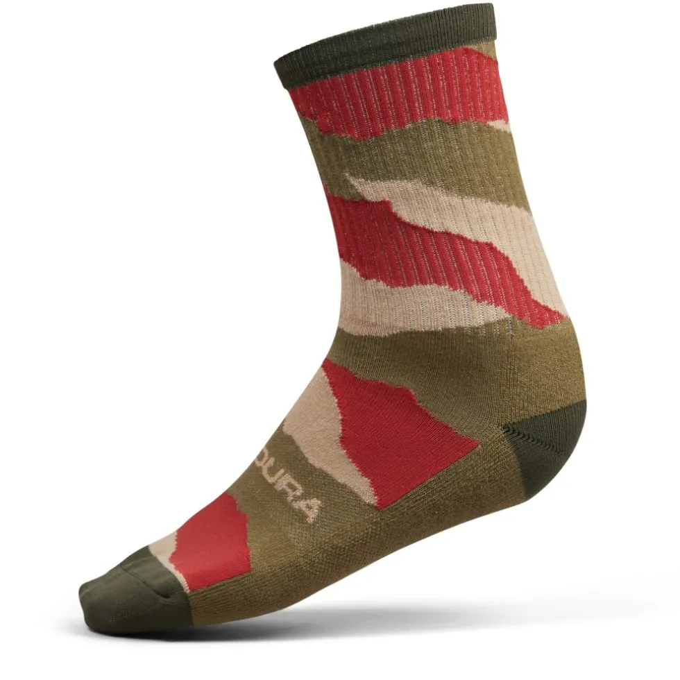 Endura Peak Sokken Middellang - tweed green