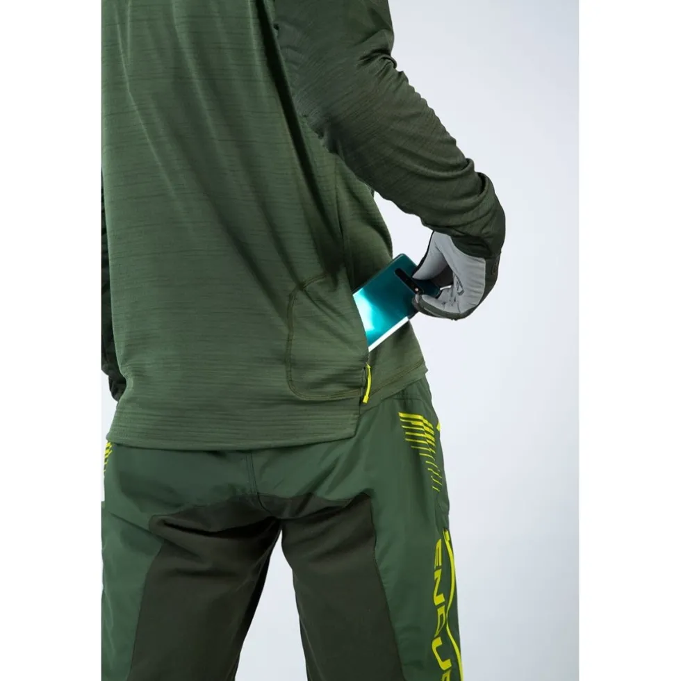 Endura SingleTrack Fleece Fietsshirt Heren - zwart