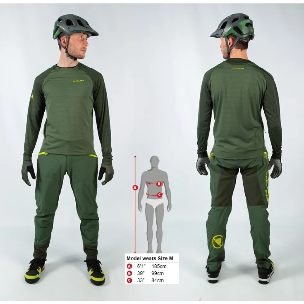 Endura SingleTrack Fleece Fietsshirt Heren - zwart