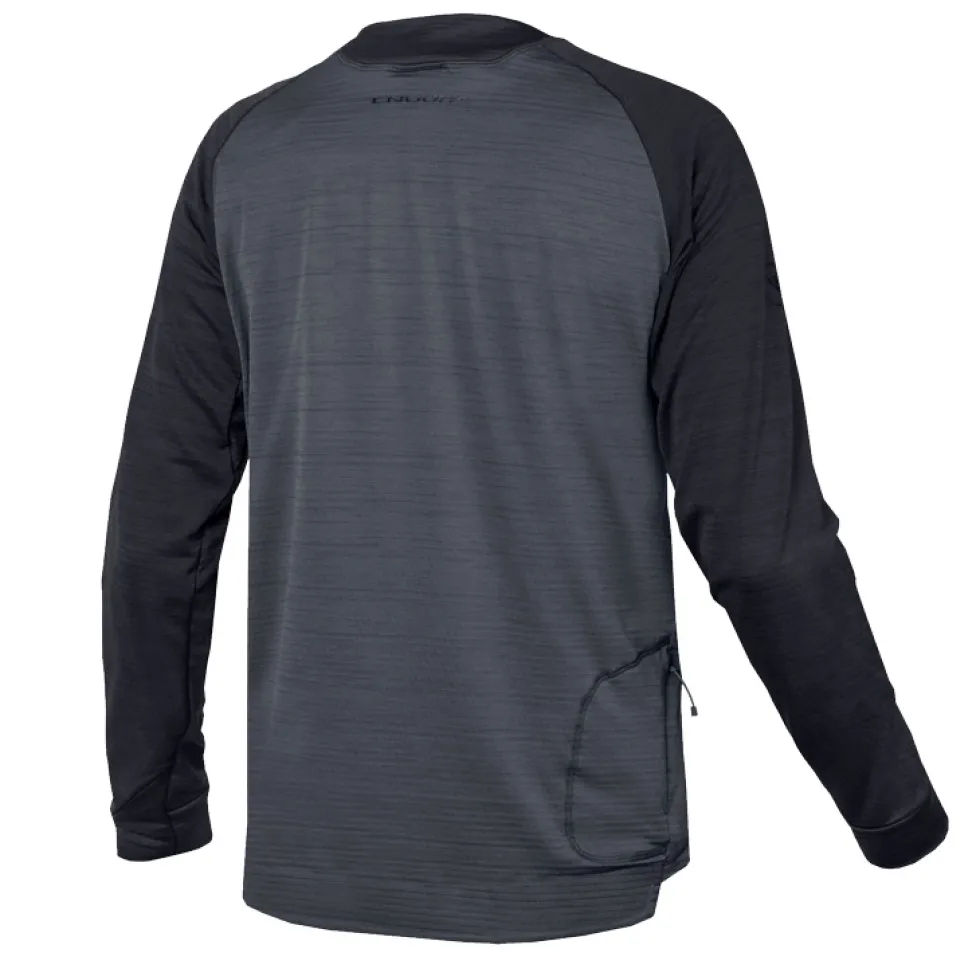 Endura SingleTrack Fleece Fietsshirt Heren - zwart