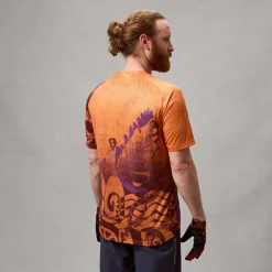 Endura Singletrack Print Shirt met korte mouwen Heren - end orange