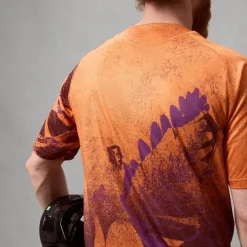 Endura Singletrack Print Shirt met korte mouwen Heren - end orange