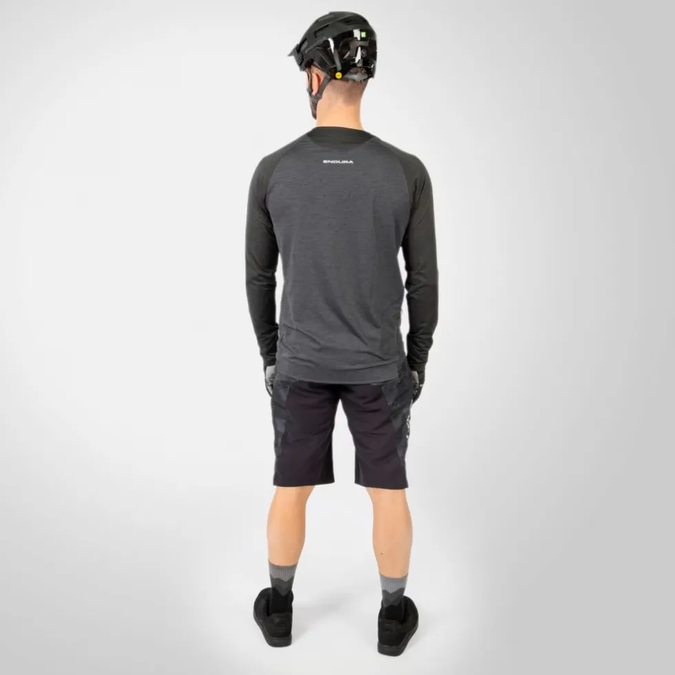 Endura SingleTrack Shirt met Lange Mouwen Heren - pewter grey