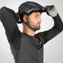 Endura SingleTrack Shirt met Lange Mouwen Heren - pewter grey