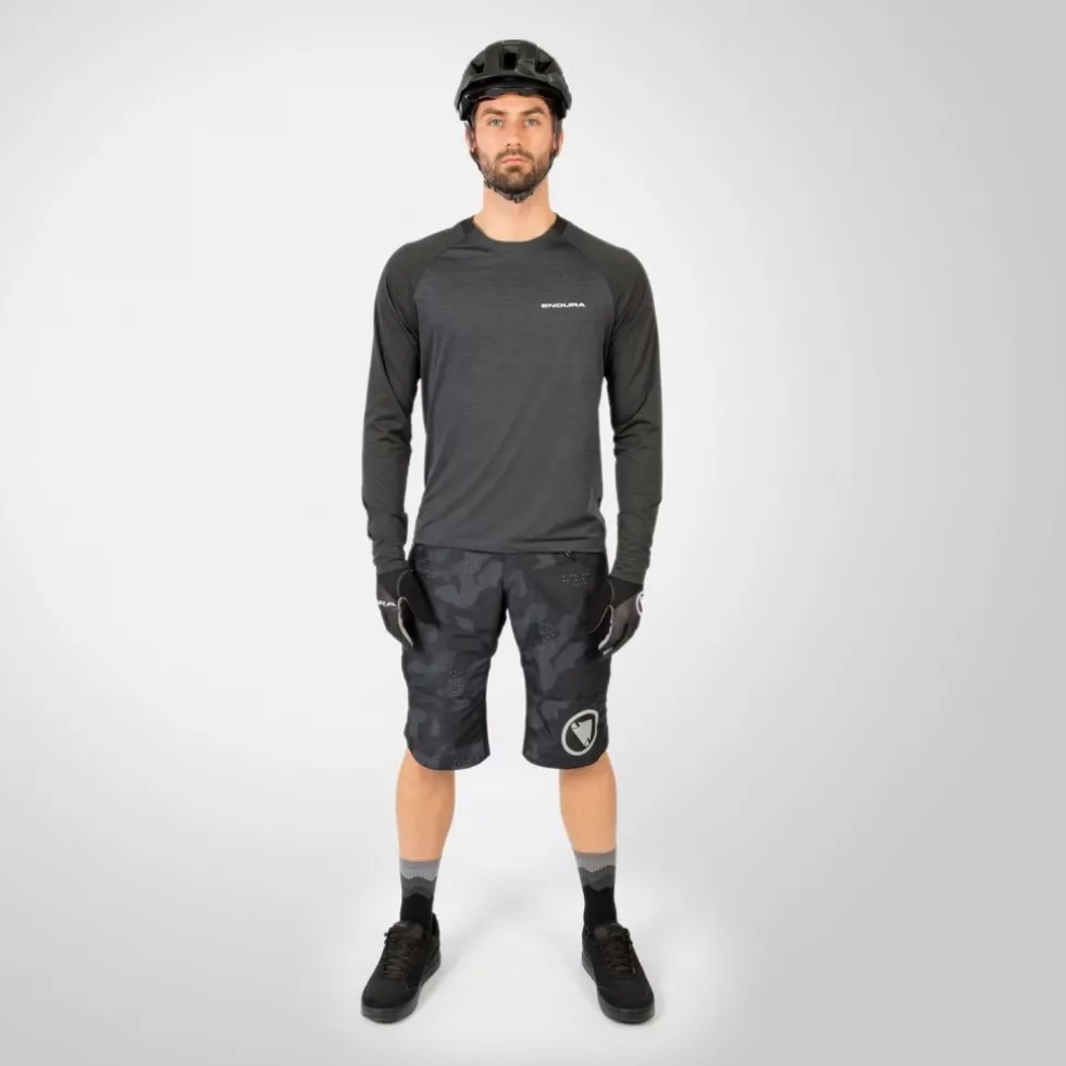 Endura SingleTrack Shirt met Lange Mouwen Heren - pewter grey