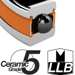 Enduro Bearings CH6802 LLB - ABEC 5 - Ceramic Hybrid Ball Bearing - 15x24x5mm