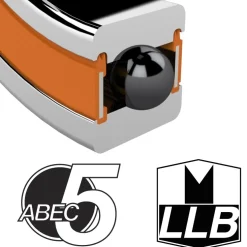 Enduro Bearings 71802 LLB - ABEC 5 - Angular Contact Ball Bearing - 15x24x5mm