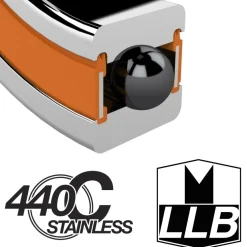 Enduro Bearings S6000 2RS - ABEC 3 - Stainless Steel Bearing - 10x26x8mm
