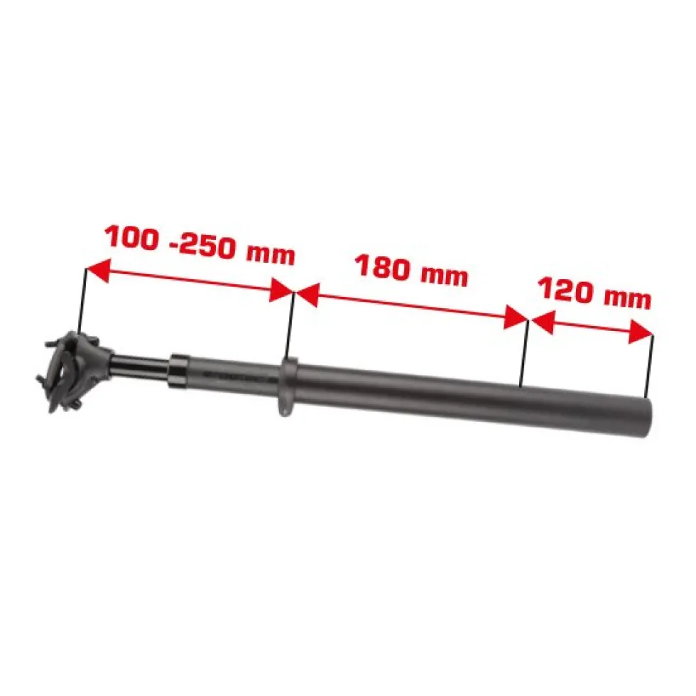 Ergotec SP-10.0 VARIO Telescopische Zadelpen met Vering
