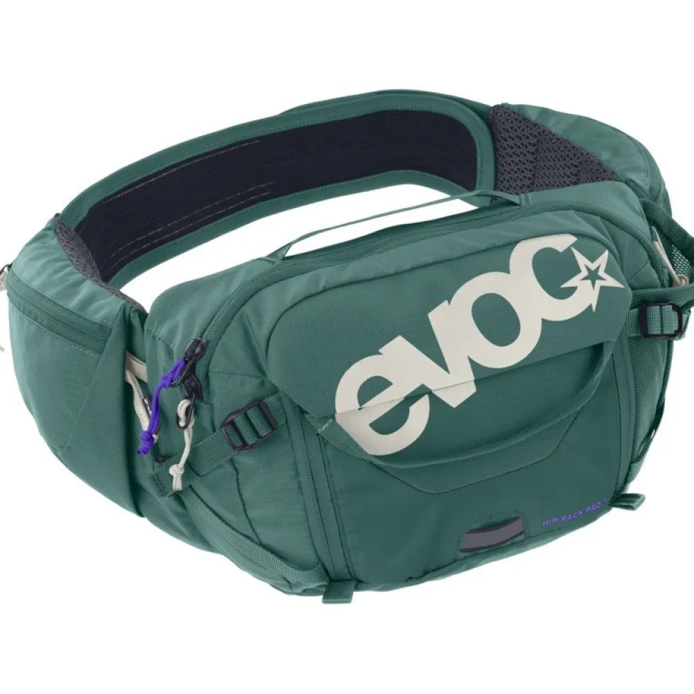 EVOC Pro 3 Heuptas + 1.5L Drinkzak - Bottle Green