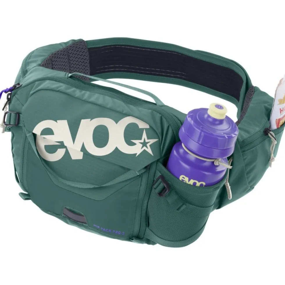 EVOC Pro 3 Heuptas + 1.5L Drinkzak - Bottle Green
