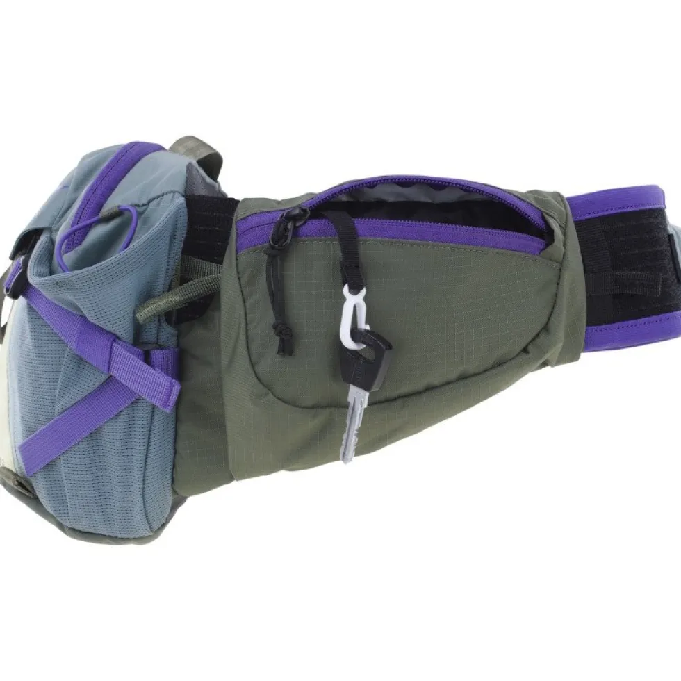 EVOC Pro 3 Heuptas + 1.5L Drinkzak - Steel - Violet - Dark Olive