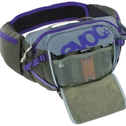 EVOC Pro 3 Heuptas - Steel - Violet - Dark Olive