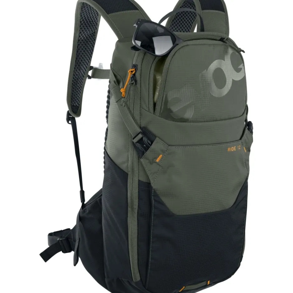 Drinkrugzakken < Evoc Ride 12 Rugzak - Dark Olive/Zwart