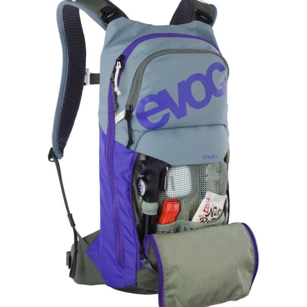 EVOC Stage 6 Rugzak - Steel - Violet - Dark Olive