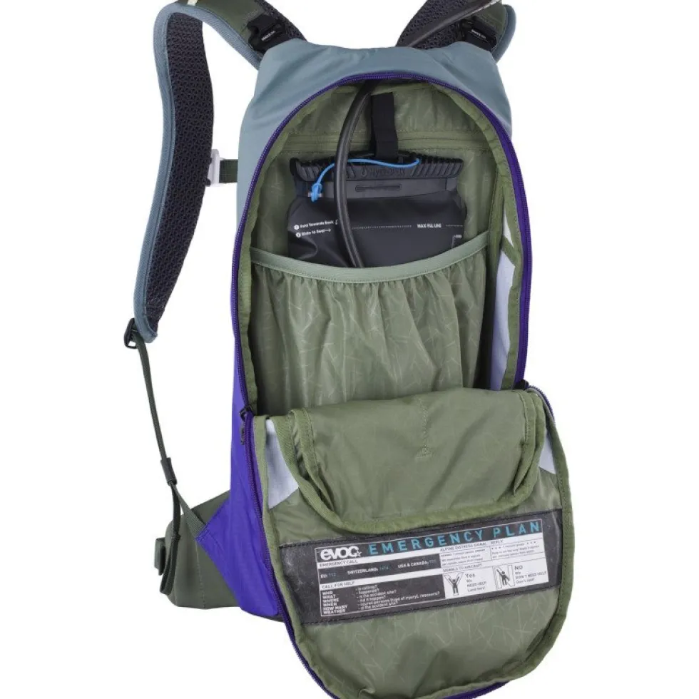 EVOC Stage 6 Rugzak - Steel - Violet - Dark Olive