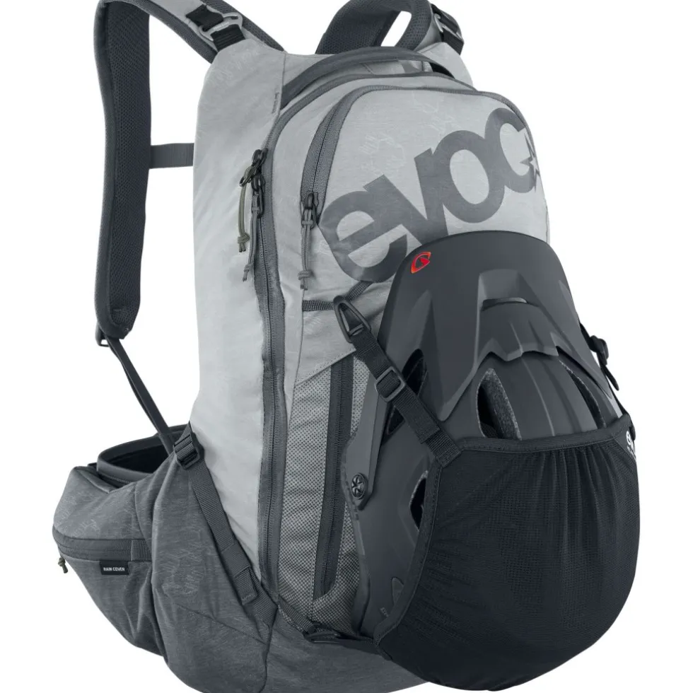 EVOC Trail Pro 16 Protector Rugzak - Stone/Carbon Grey