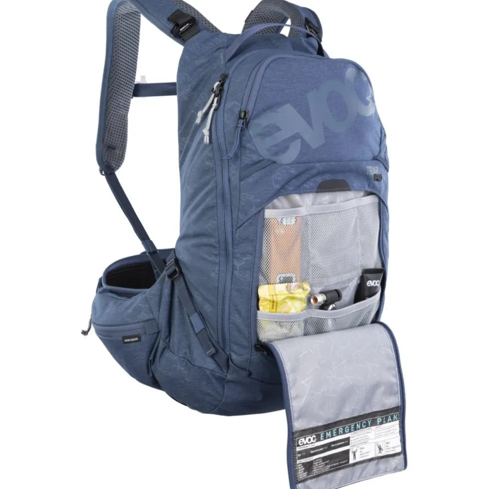 EVOC Trail Pro 16 Protector Rugzak - Denim