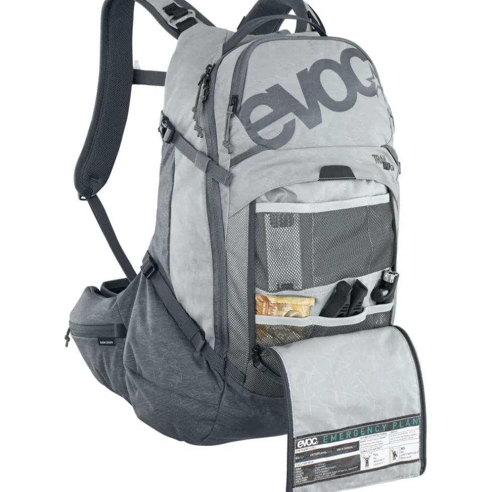 EVOC Trail Pro 26 Protector Rugzak - Stone/Carbon Grey