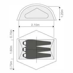 Tenten, Tarps & Hangmatten < Exped Lyra III Extreme Tent - meadow