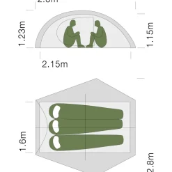 Exped Mira III HL Tent - meadow