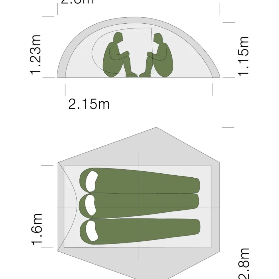 Exped Mira III HL Tent - meadow
