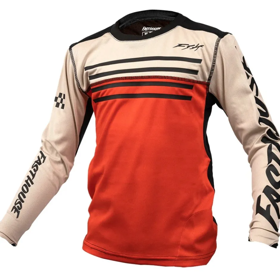 Shirts Kinderen < Fasthouse Alloy idewinder hirt met Lange Mouwen Jongeren - Cream/Red