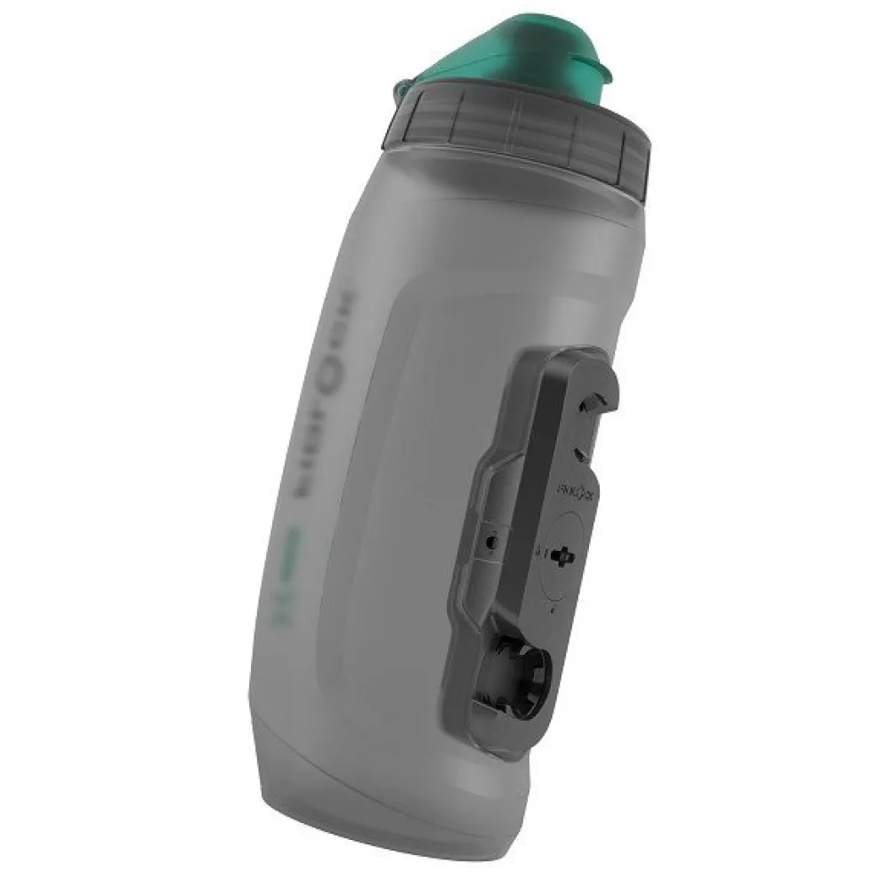 Fidlock Twist Fles 590ml Antibacterial - zwart transparant