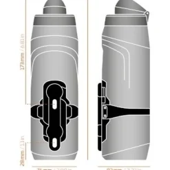 Bidons < Fidlock TWIST Single Bottle 800ml + Belt-only Connector - transparent black