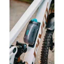 Fidlock Twist Single Fietsfles Antibacterieel + Bottle Connector - 450ml | transparent black