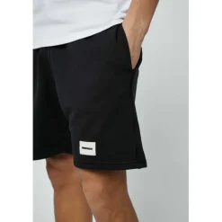 Broeken & Rokken < FINGERSCROSSED Classic Shorts - Logo - Zwart