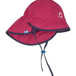 Finkid HELLE Zonnehoed met Nekflap Kinderen - raspberry/navy