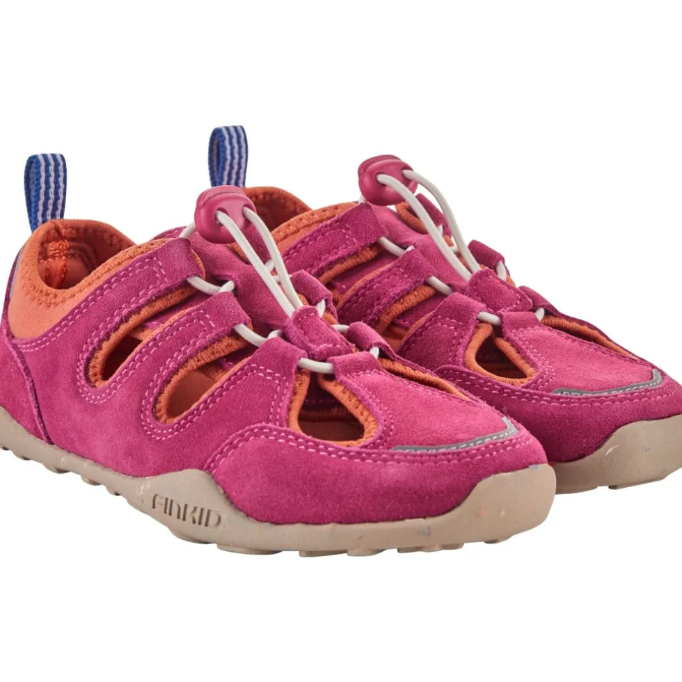 Finkid SANKARI Barefoot Sandalen Kinderen - raspberry/fox