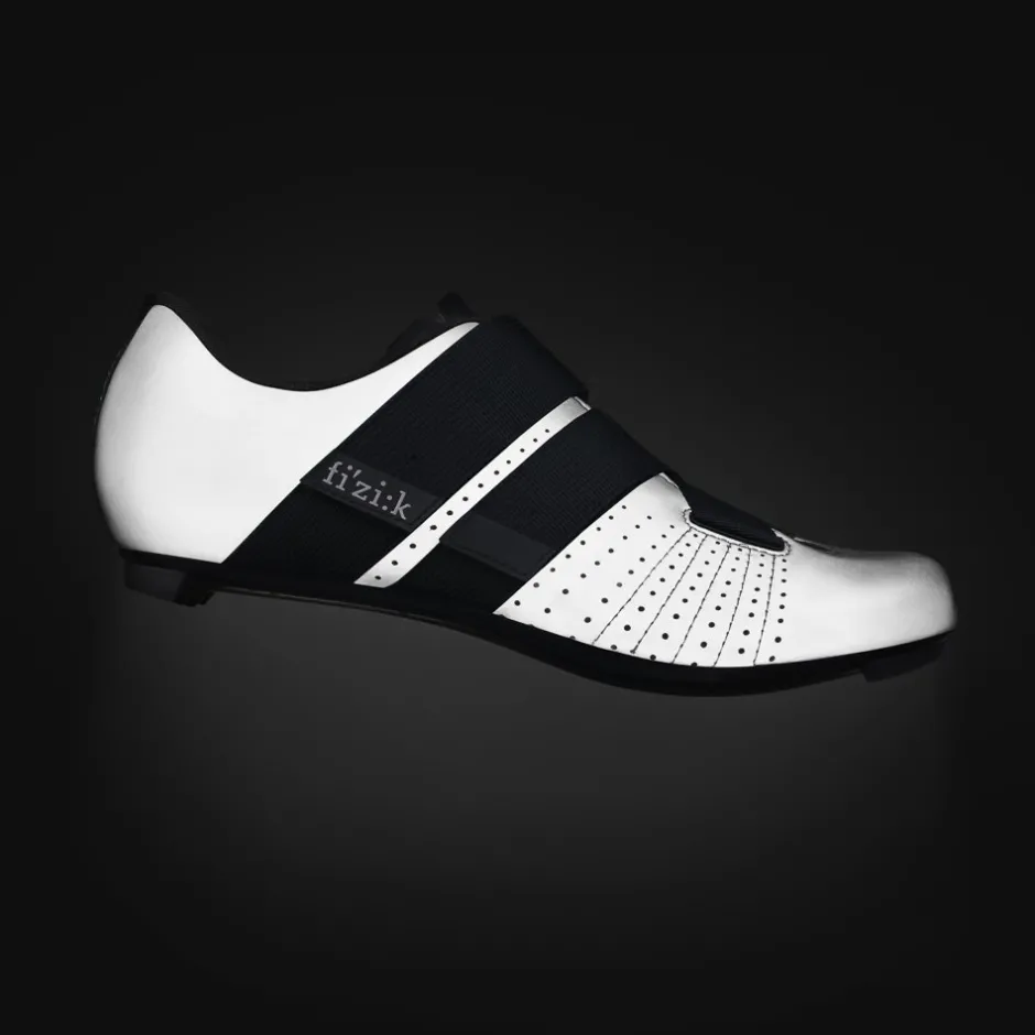 Wielrenschoenen|Wielrenschoenen < Fizik Tempo Powerstrap R5 Racefietsschoenen Unisex - Reflecterend grijs/zwart