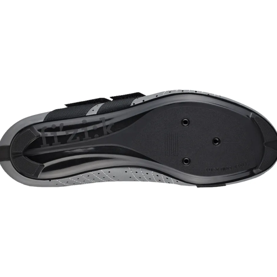Wielrenschoenen|Wielrenschoenen < Fizik Tempo Powerstrap R5 Racefietsschoenen Unisex - Reflecterend grijs/zwart