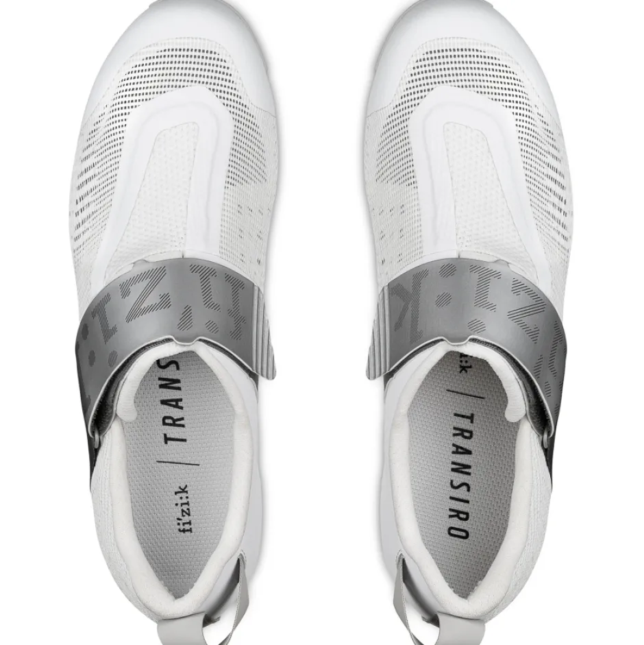 Schoenen|Triathlon Schoenen < Fizik Transiro Hydra Aeroweave Carbon Triatlon-Schoenen Heren - Wit / Zilver