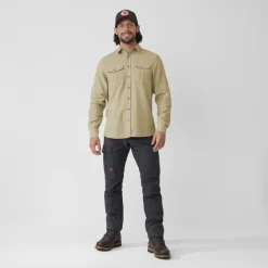Fjällräven Övik Travel Hemd met lange mouwen Heren - dark navy