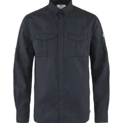 Fjällräven Övik Travel Hemd met lange mouwen Heren - dark navy