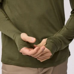 Fjällräven Abisko Wool Hoodie Heren - laurel green