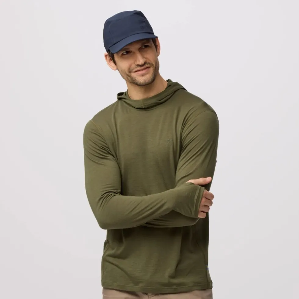 Fjällräven Abisko Wool Hoodie Heren - laurel green
